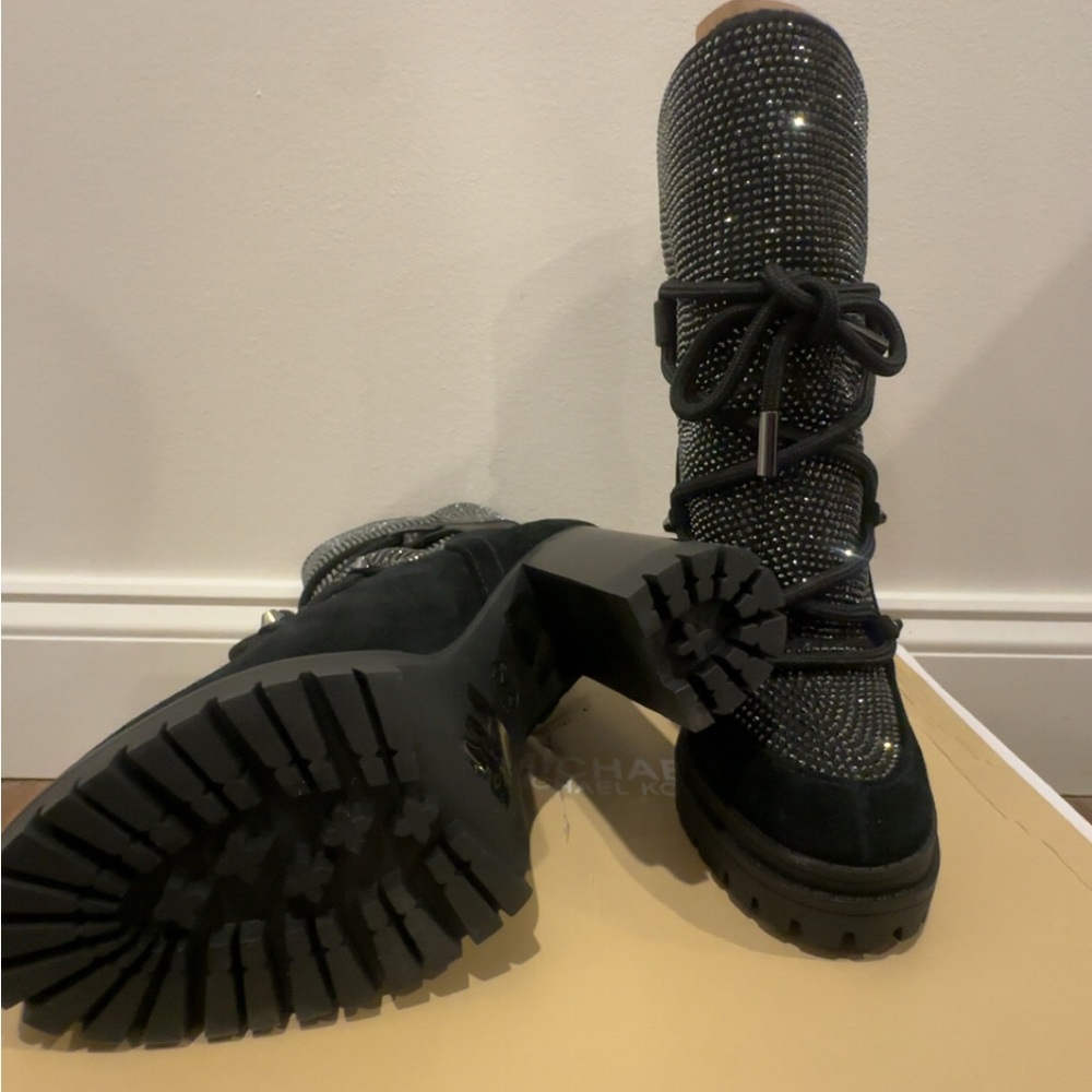 Michael Kors Embellished lace up  Boots - Picture 4 of 5